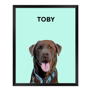 
            
                Load image into Gallery viewer, One Pet Custom Portrait - Framed - The Companion Collective one-pet-custom-portrait-framed, Framed
            
        