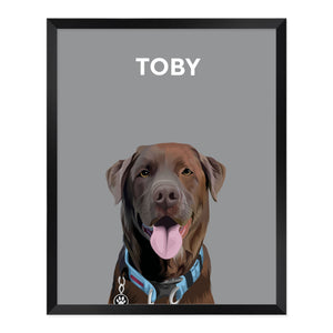 
            
                Load image into Gallery viewer, One Pet Custom Portrait - Framed - The Companion Collective one-pet-custom-portrait-framed, Framed
            
        